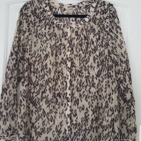 Lucky Brand leopard print blouse - Picture 3 of 4